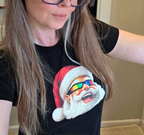 Women's Rockin' Santa Tee